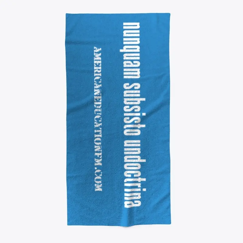 Never Stop Unlearning Beach Towel